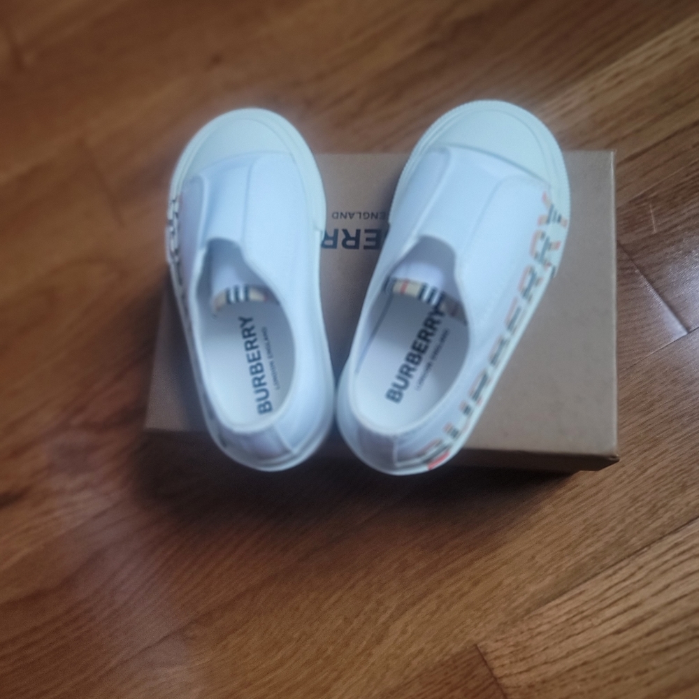 Burberry Stripe Canvas Sneakers